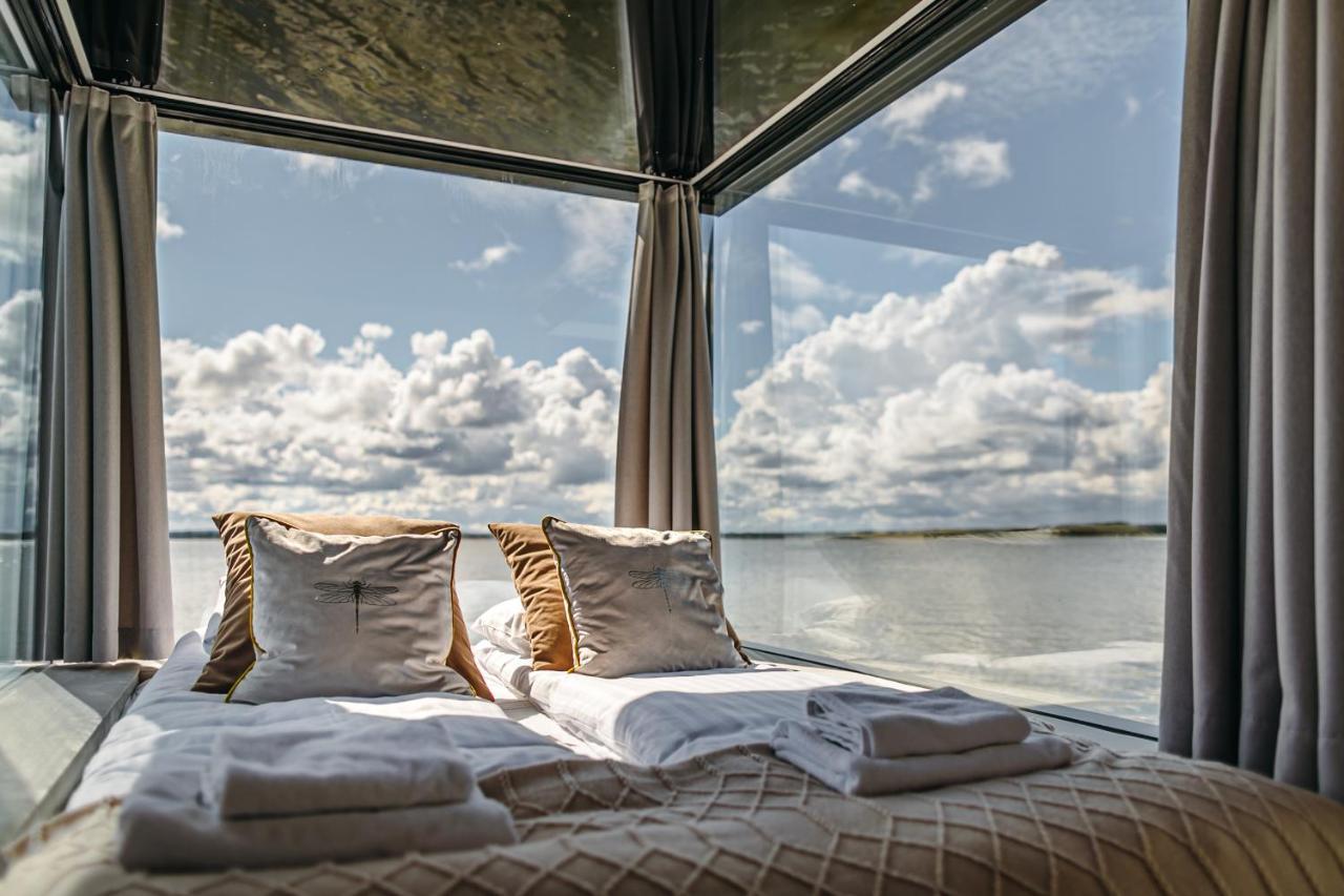 Grand Ht Houseboats - Domki Na Wodzie - Sauna, Jacuzzi, Kominek Мельно Экстерьер фото