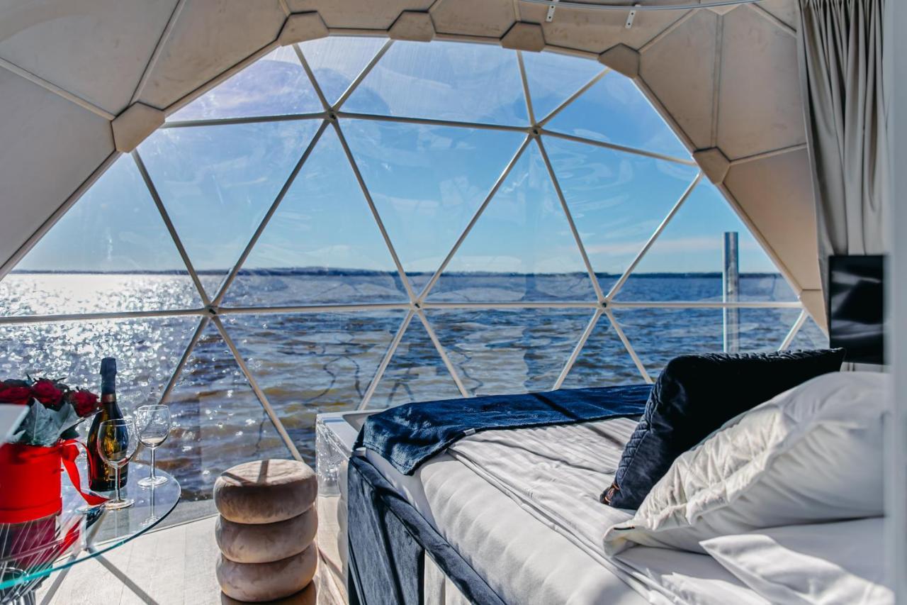 Grand Ht Houseboats - Domki Na Wodzie - Sauna, Jacuzzi, Kominek Мельно Экстерьер фото