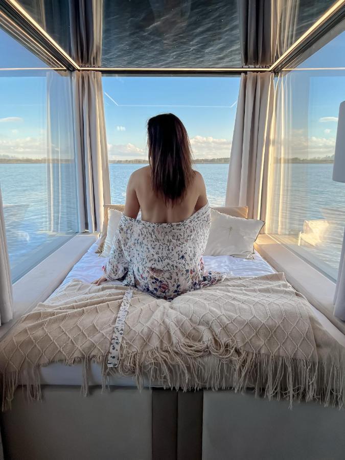 Grand Ht Houseboats - Domki Na Wodzie - Sauna, Jacuzzi, Kominek Мельно Экстерьер фото